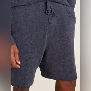 Barefoot Dreams Cozychic Men's Navy Casual Athletic Shorts Sz L Elastic Waist